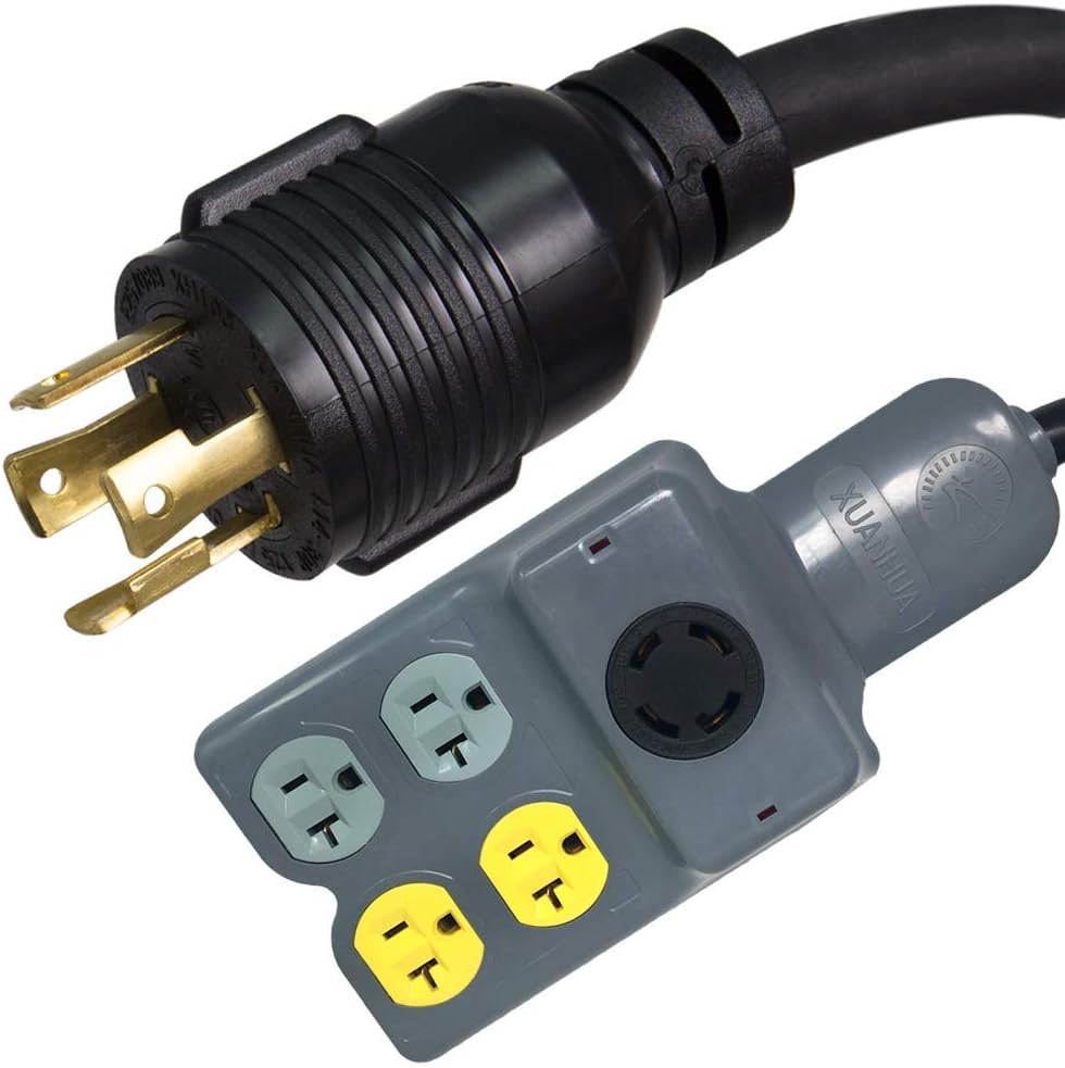 L1430P to L1430R + 520R x 4 Receptacle Power Cable for
