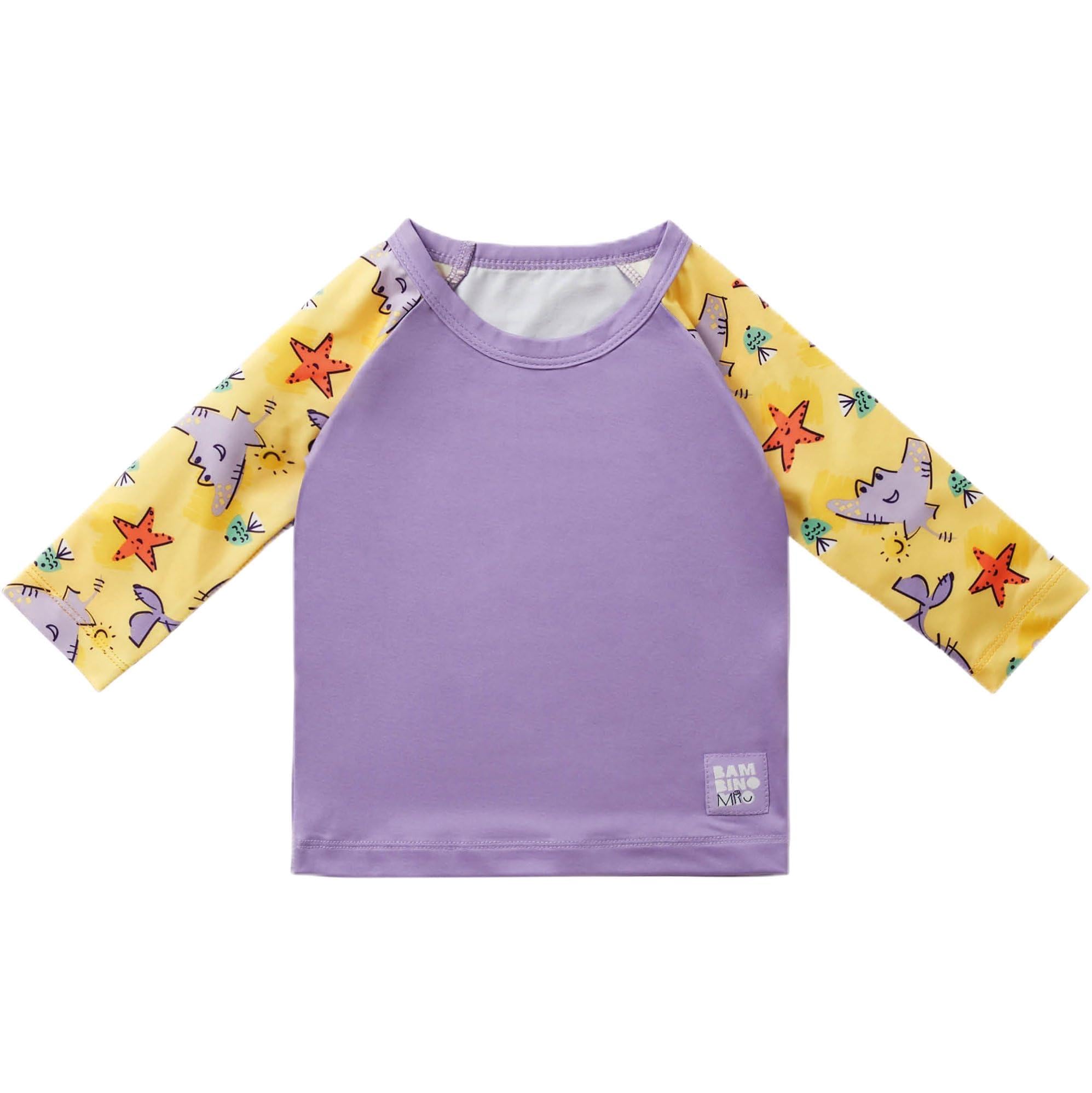 Bambino Mio Baby and Toddler UPF 40+ Long Sleeve Swim Rash Top, 0-6 Months, Sand Squad, Boys and Girls
