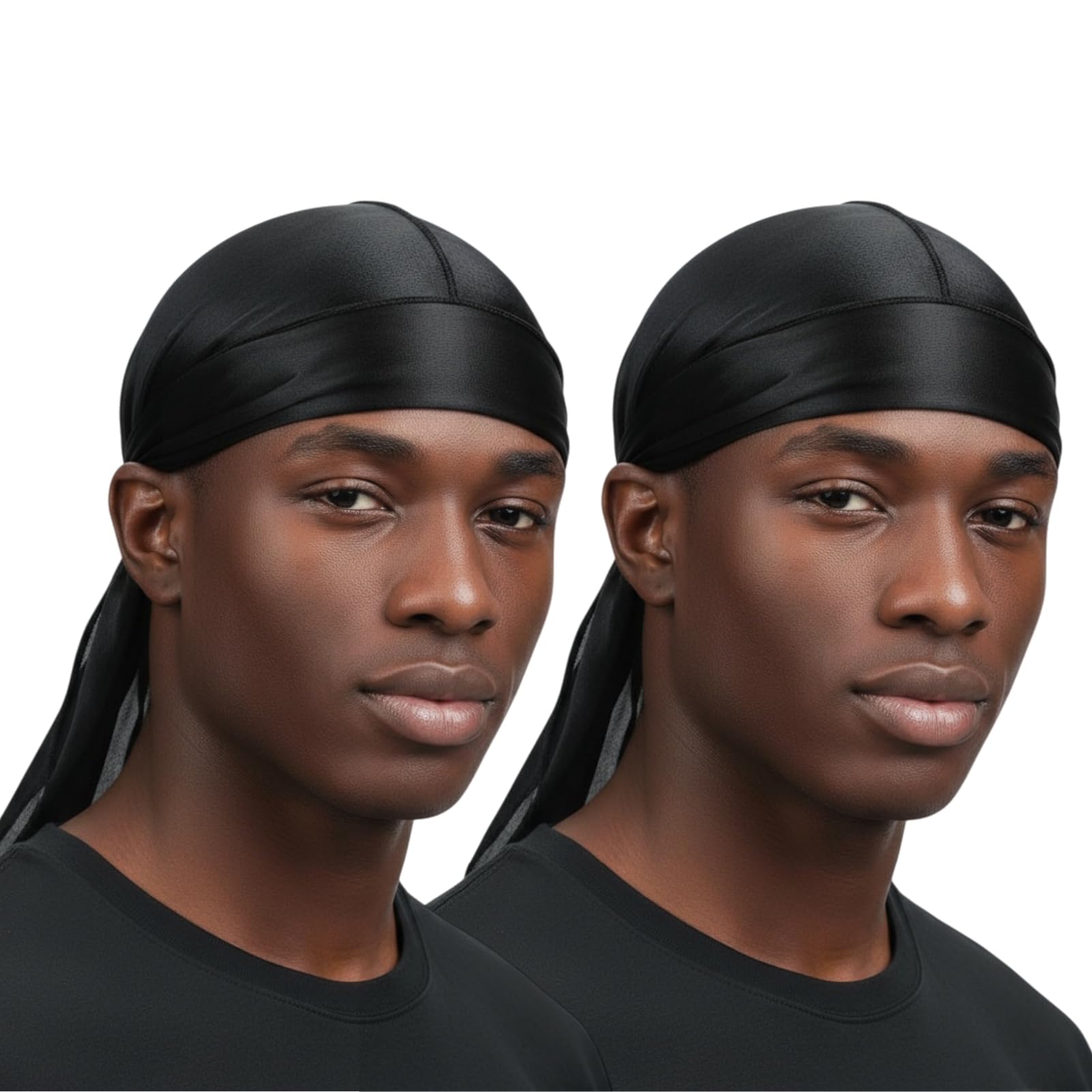 Silky Satin Durag for Men Women Silk Durags Satin Du Rags Long Tail Do Rag Cap Designer Doo Rags Cap Long Straps Headwrap