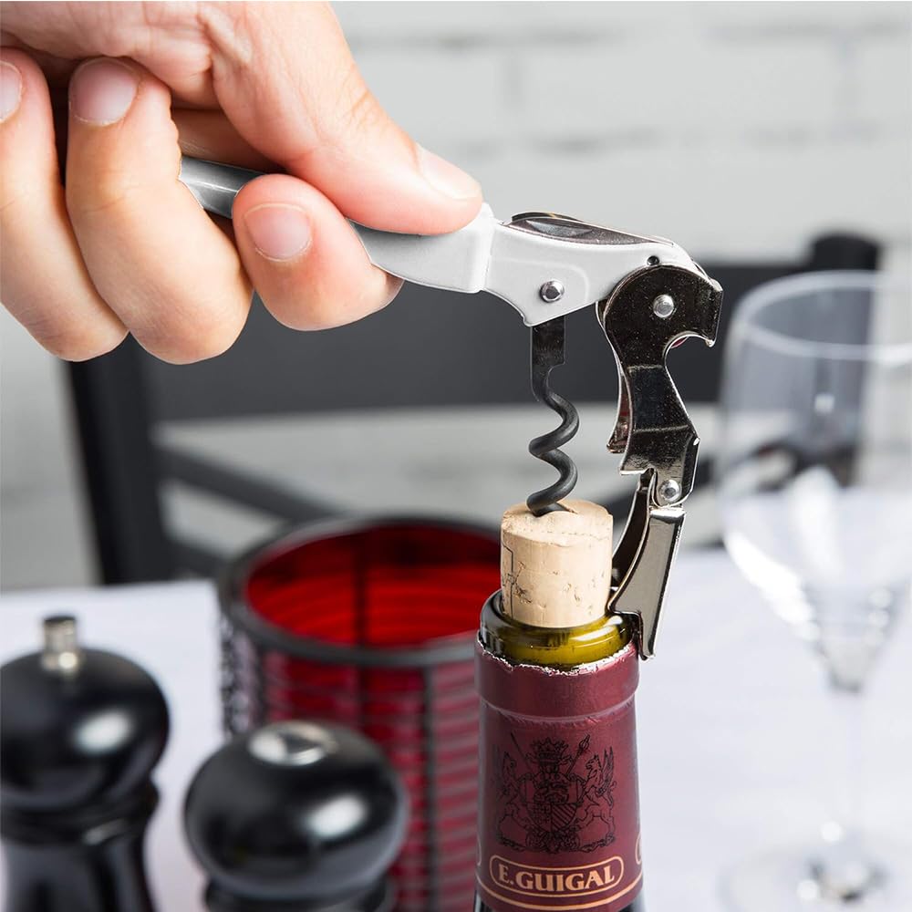 Cavatappi Sommelier Professionale 3 In 1 - Acciaio Inox, Con Leva, Apribottiglie E Lama Per Capsule - Foto 6