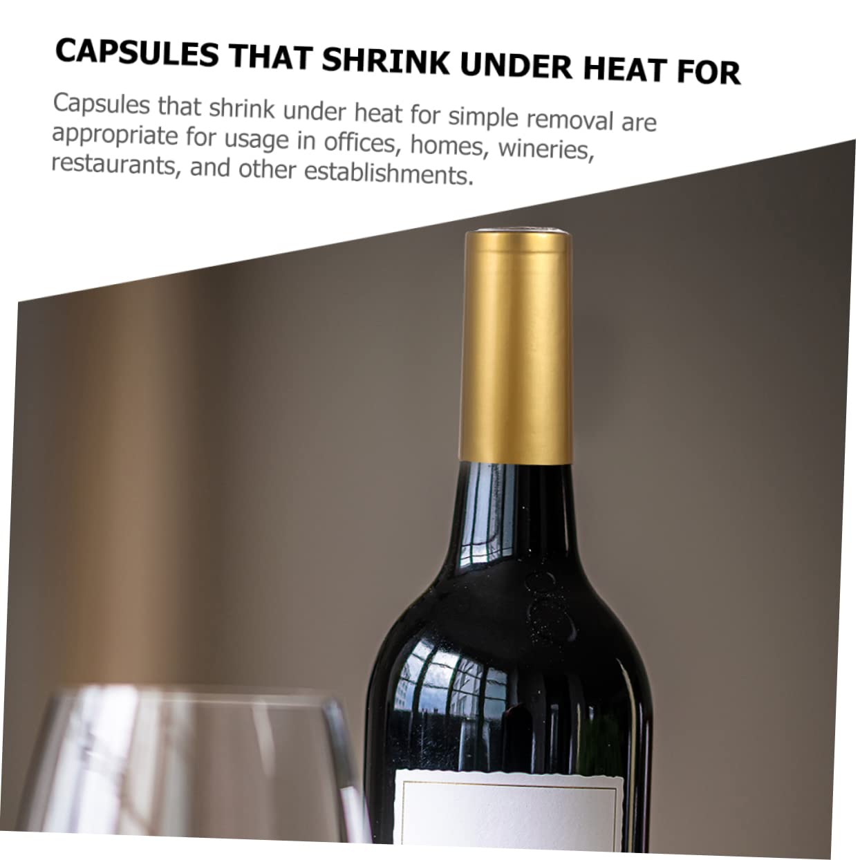 Unomor Red Wine Bottle Caps Bottle Capsule Stopper Shrink Caps Heat Shrink Capsules