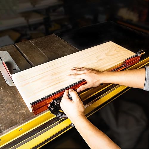 Miniatura 2 de O'SKOOL Sistema de valla de extensión de calibre inglete con ranura estándar y agujeros de parada, valla telescópica y tope abatible