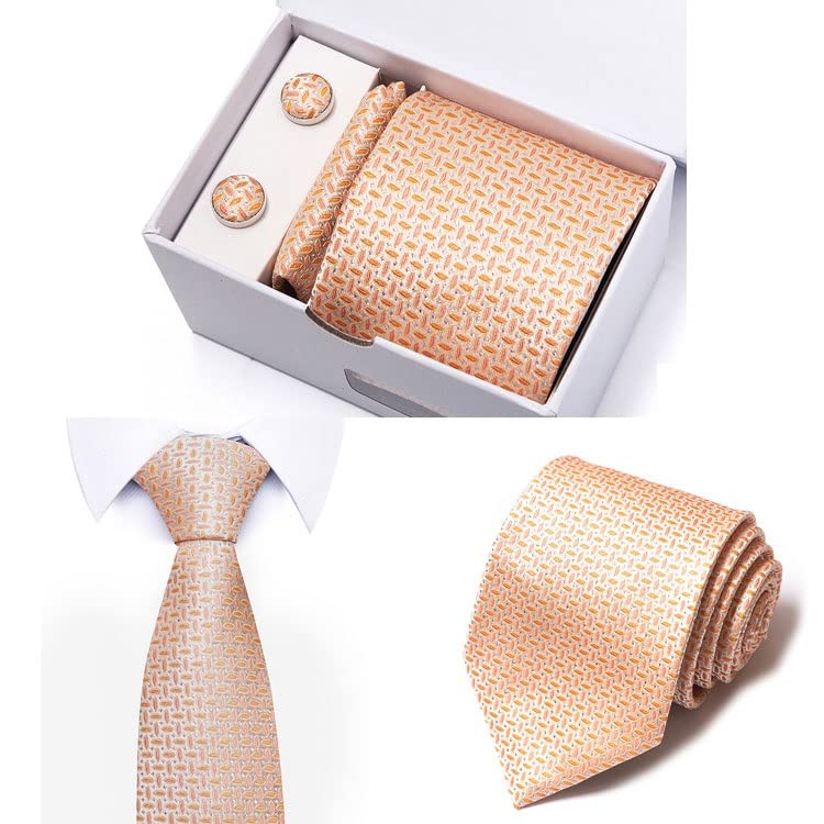 Set de corbata de seda geométrica para hombre miniatura 3