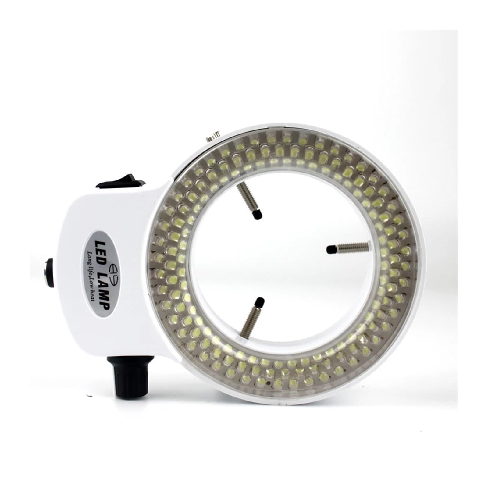 144 LED miniscope pierścień świetlny pierścień pierścieniowy 0-100% regulowana lampa do miniscope pierścień świetlny AC 110 V-220 V (3 biały)