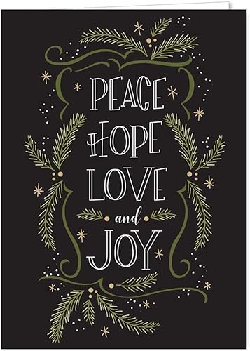 Miniatura 8 de Tarjetas navideñas clásicas  25 tarjetas navideñas con sobres blancos  5 diseños retro de Navidad  tarjetas de felicitación navideñas de 4 58