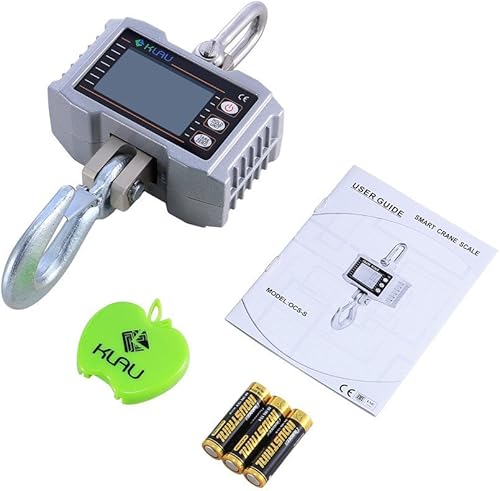 Miniatura 4 de Klau, balanza digital industrial 1000k, resistente, balanza para colgar, Plateado