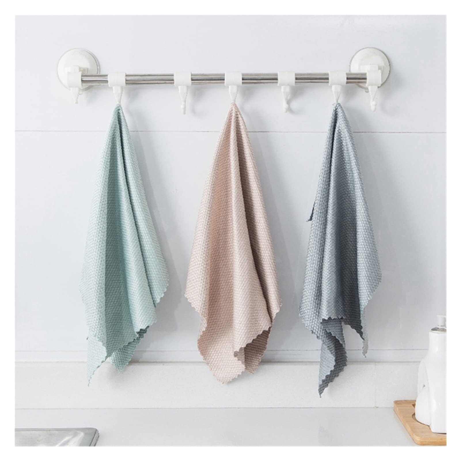 Toalla de Cocina para el hogar, paño de Limpieza para Ventana de Coche, toallitas para Suelo de Coche, Platos, toallitas para Azulejos de cerámica (Mezcla de Colores)