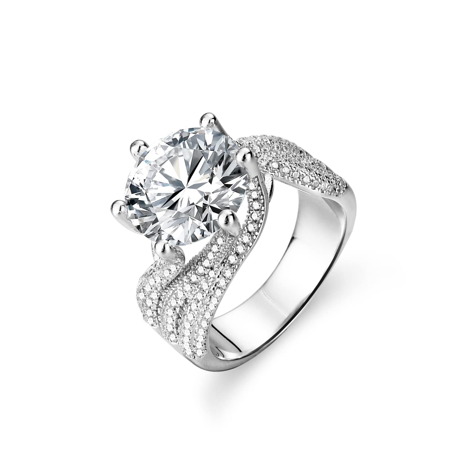 Bague diamant moissanite 5 carats argent S925, le cadeau d'anniversaire mémorable pour femme