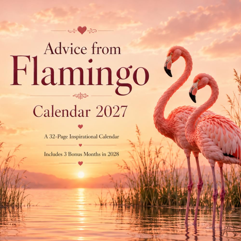 Advice from Flamingo Calendar 2027: 12 Months of Colorful Inspiration, Positive Reflections, Tropical Charm, Mindful Living, and Bonus January–March 2028 Planning Pages