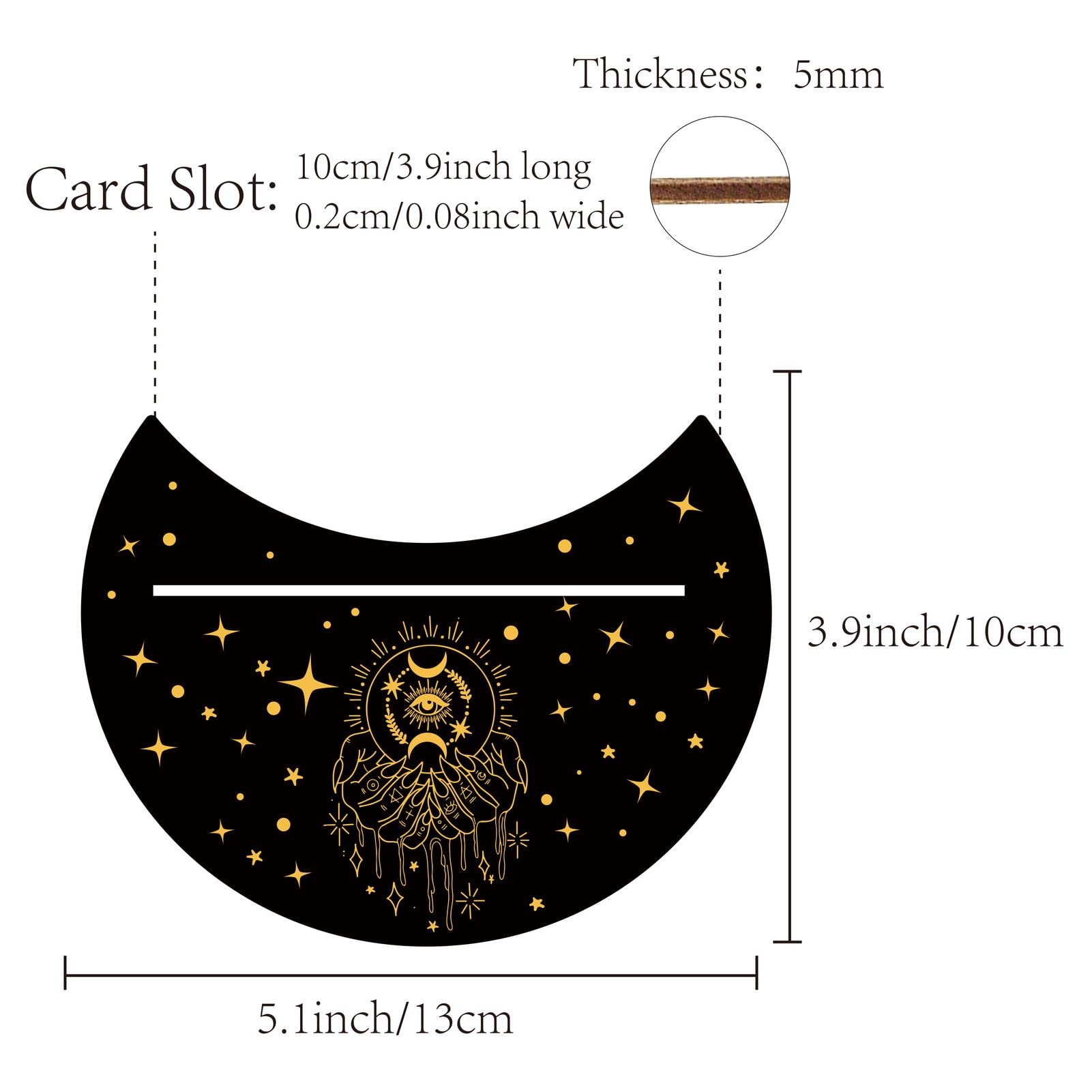 GORGECRAFT 2pcs Wooden Tarot Card Stand Black Tarot Card