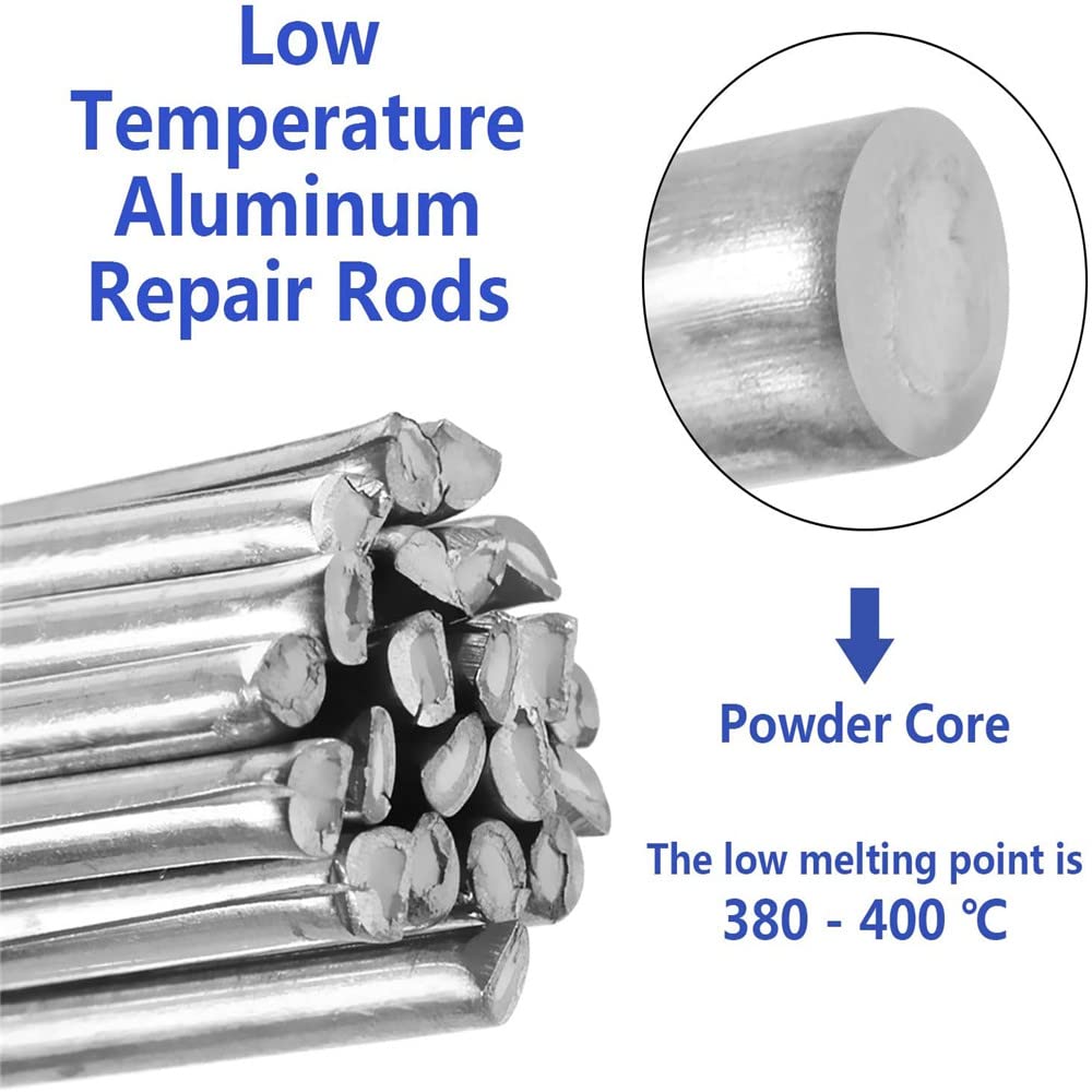 25 cm 2,0 mm aluminiowe pręty spawalnicze uniwersalne w niskiej temperaturze spawanie rdzeniowe drut aluminiowy pręty naprawcze nie potrzebują ludu proszek (Size : 2.0mm-100 Pcs)