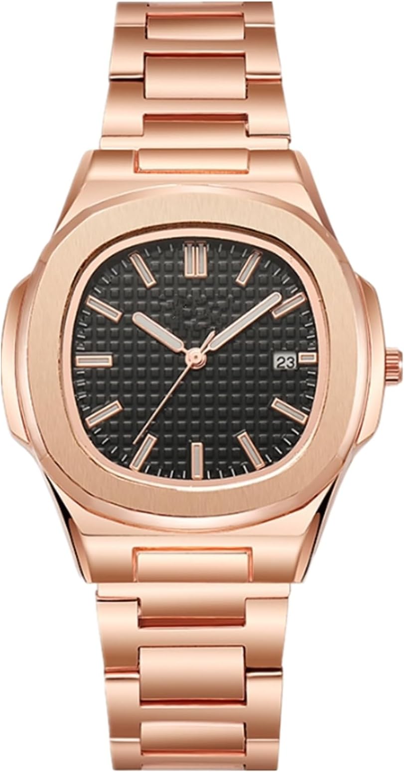 Mens Watch Analog Quartz Stainless Steel Date Watches Business Casual Business Watches for Men Women Luxury Style