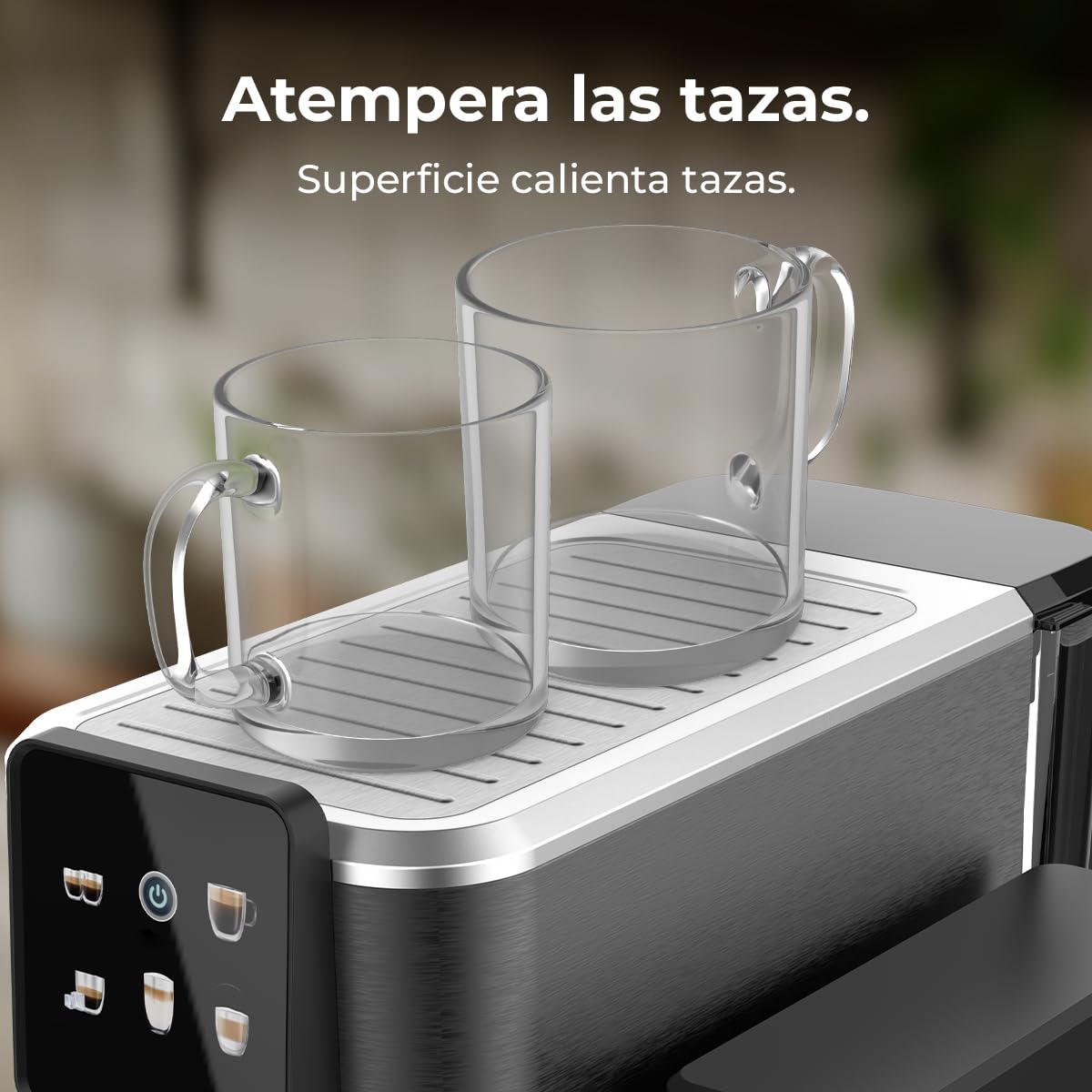Cecotec Ekspresy do kawy Cafelizzia ColdBrew Latte Półautomatyczne ekspresy do kawy 1350 W, 20 barów, ColdBrew, kolorowy ekran dotykowy, zbiornik na wodę 1,2 l i 1000 ml mleka, podgrzewacze, podwójne