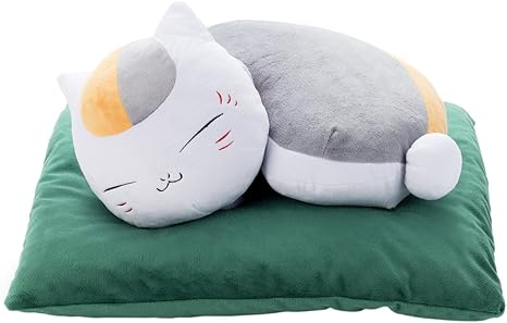 Amazon 夏目友人帳 ニャンコ先生 大きい ぬいぐるみ 座布団 全長45cm アニメ 萌えグッズ 通販