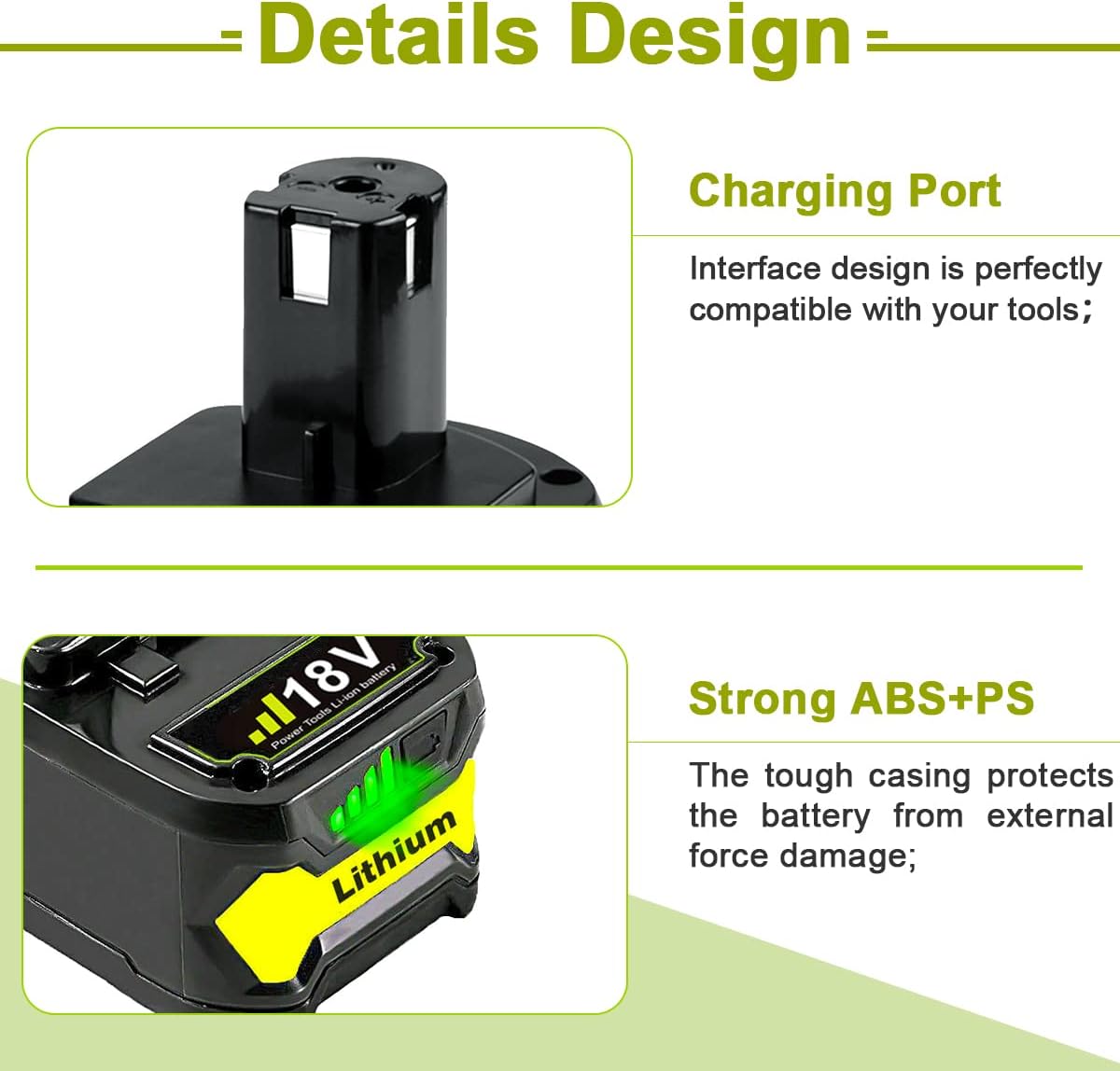 🔥 2Pack 6.0Ah P108 Battery Replacement for Ryobi 18V Battery Lithium P102 P103 P104 P105 P107 P108 P109 for Ryobi