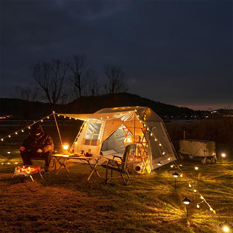 Carpa para camping 3-4 personas con porche impermeable miniatura 3