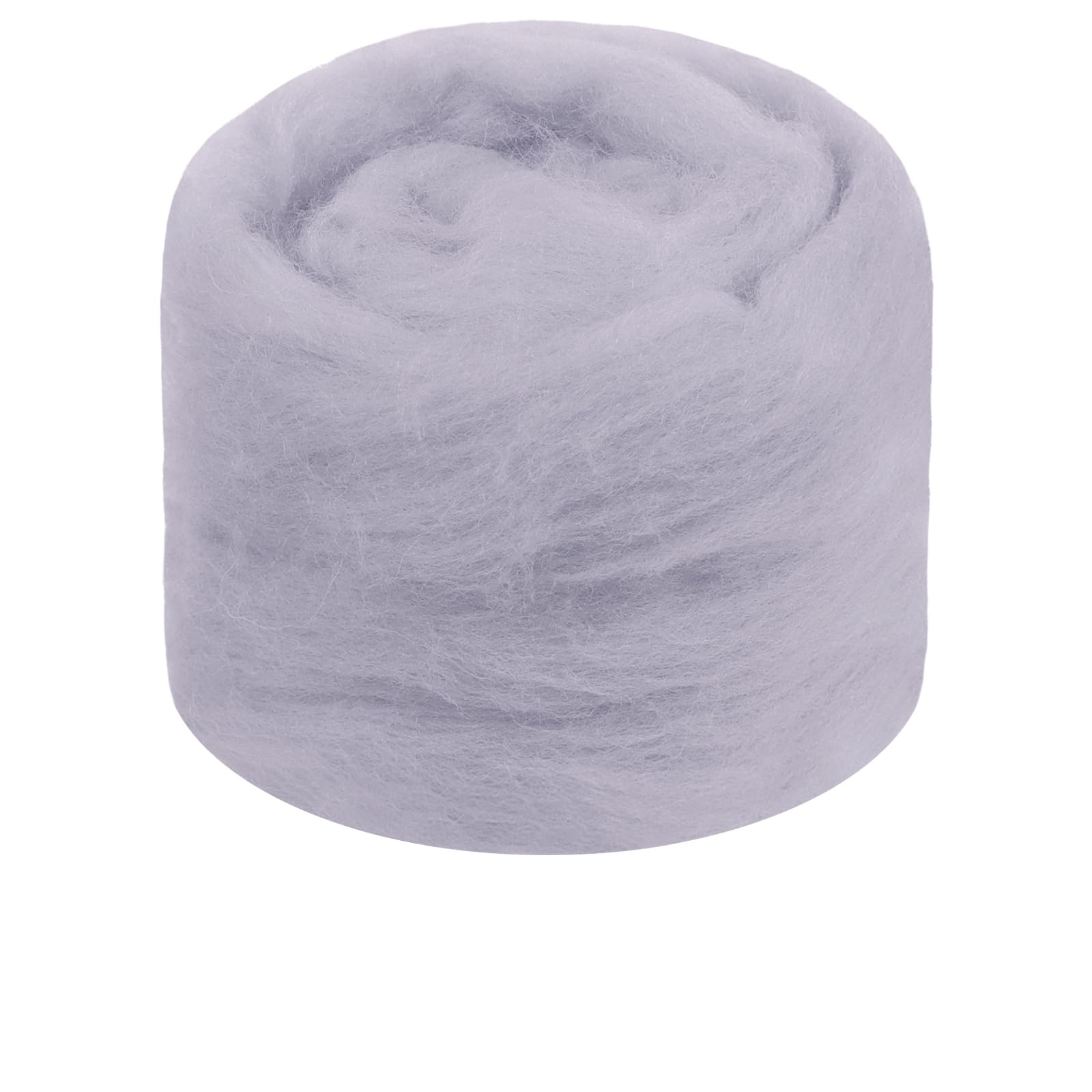 JeogYong Needle Felting Wool, 1.76oz Wool Roving Chunky Wool Yarn, Light Grey Wool Roving Yarn for Needle Felting, Wet Felting, Felting Projects, DIY Crafts