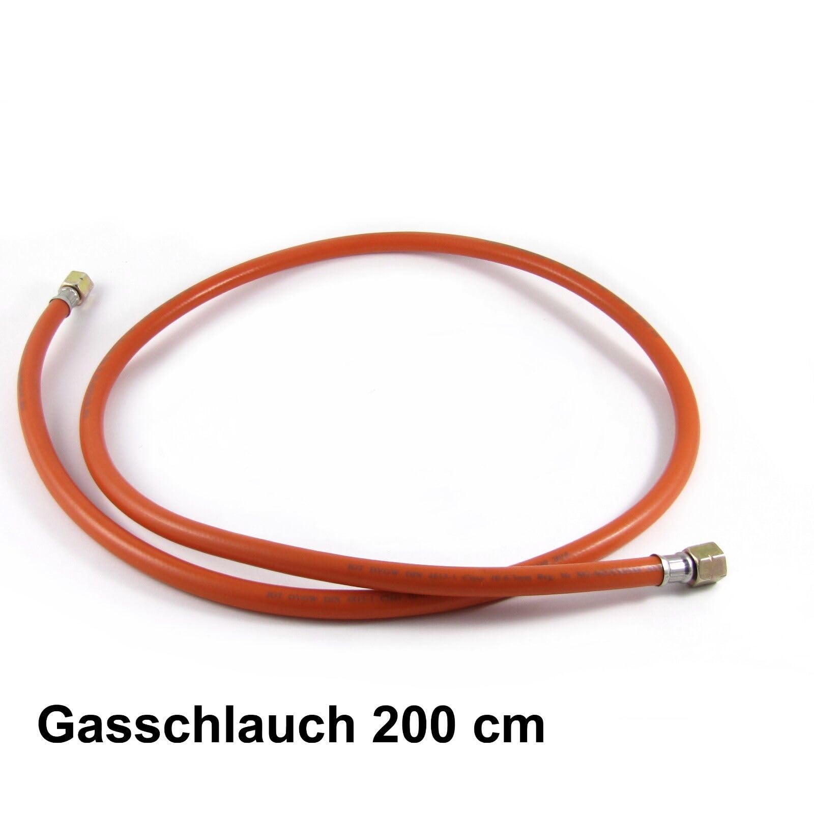 Gasschlauch Druckregler Druckminderer Manometer Gasgrill 50mbar 3 Größen (Gasschlauch 200 cm)