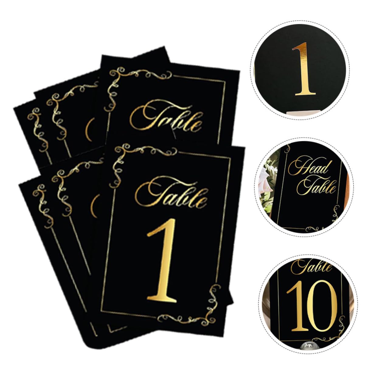 GLEAVI 60stücke Tischkarten Mit Goldfolierung Platzkarten Für Hochzeiten Partys Und Veranstaltungen Doppelseitige Tischnummern Hochwertigem Papier
