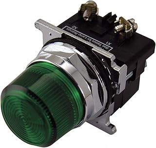 Eaton 10250T206NC2N Incandescent Indicating Light, 30mm Diameter, Green, Full Voltage, 24VAC/VDC Voltage