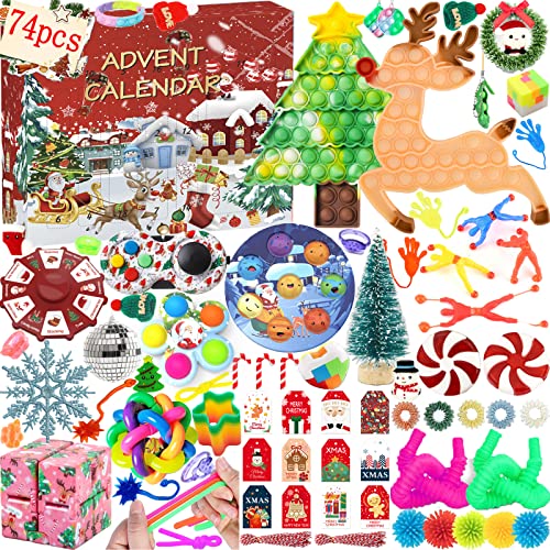 Tiktok Fidget Advent Calendar 2022 for Kids, Christmas Countdown Calendar...