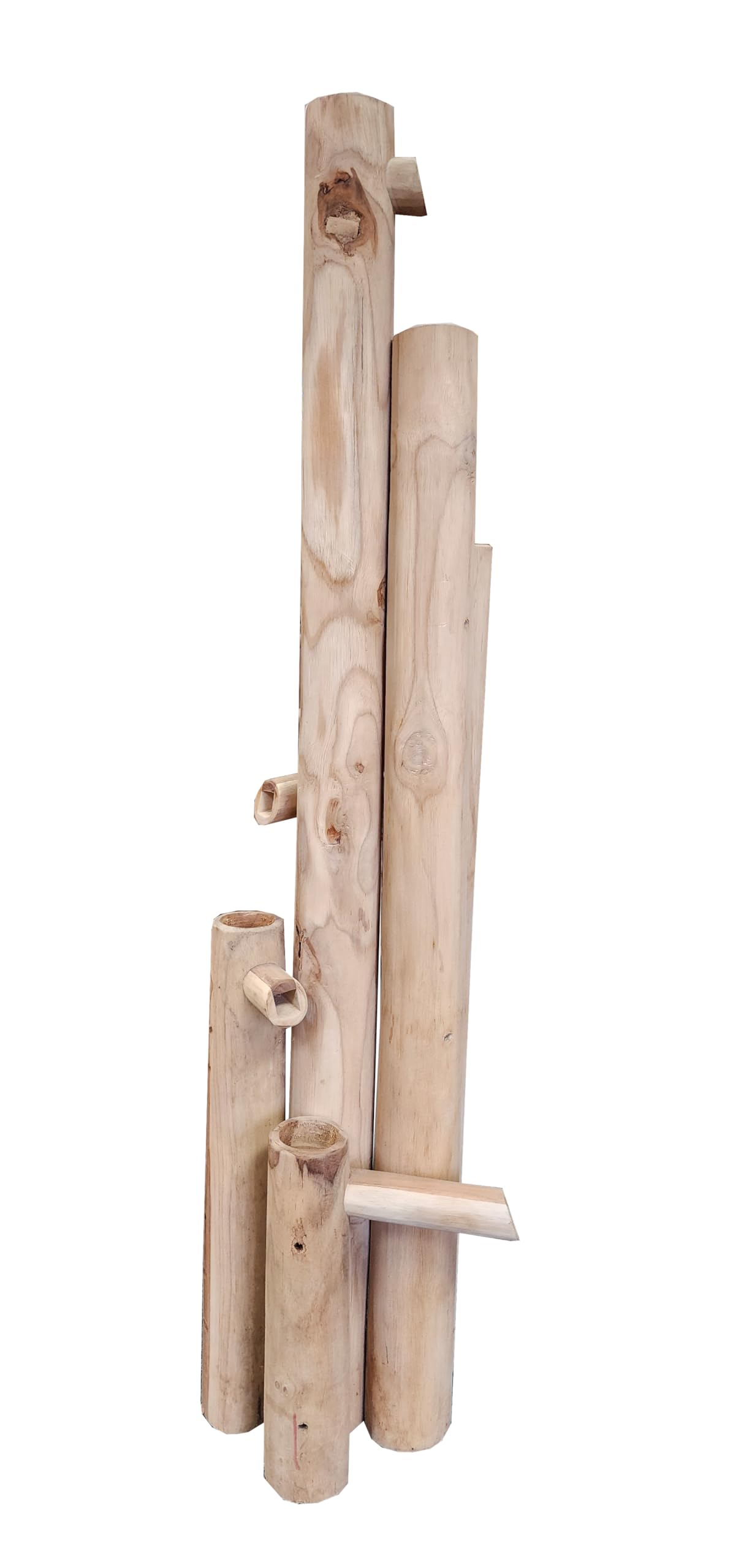Photo 1 of ***STOCK PHOTO FOR REFERENCE ONLY***Debarked Teak Log Poles Dripping Water Fountain