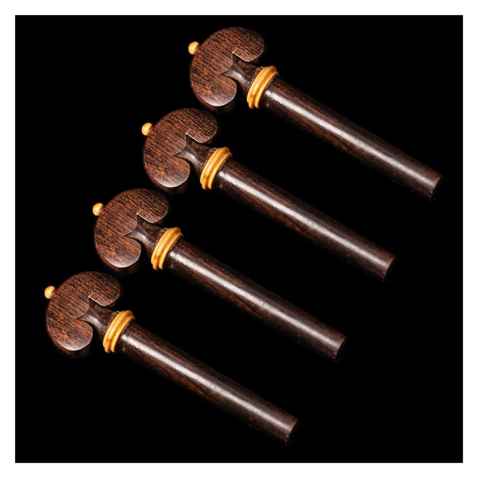 Juego de piezas de violín 4/4, clavijas de violín de madera de ébano, clavija final for reposapiés, pieza trasera de afinador, preciosos accesorios for violín