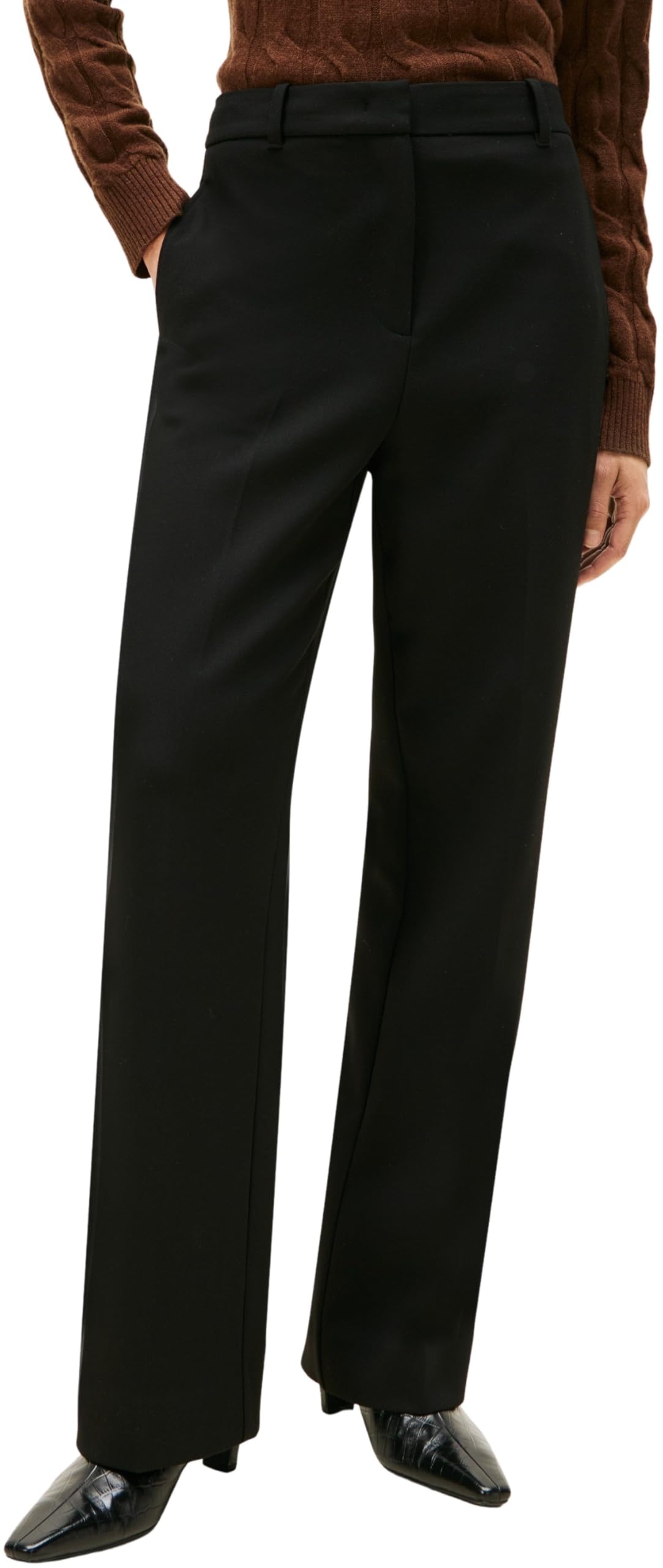 Tommy Hilfiger Damen Stoffhose Punto Relaxed Straight Fit