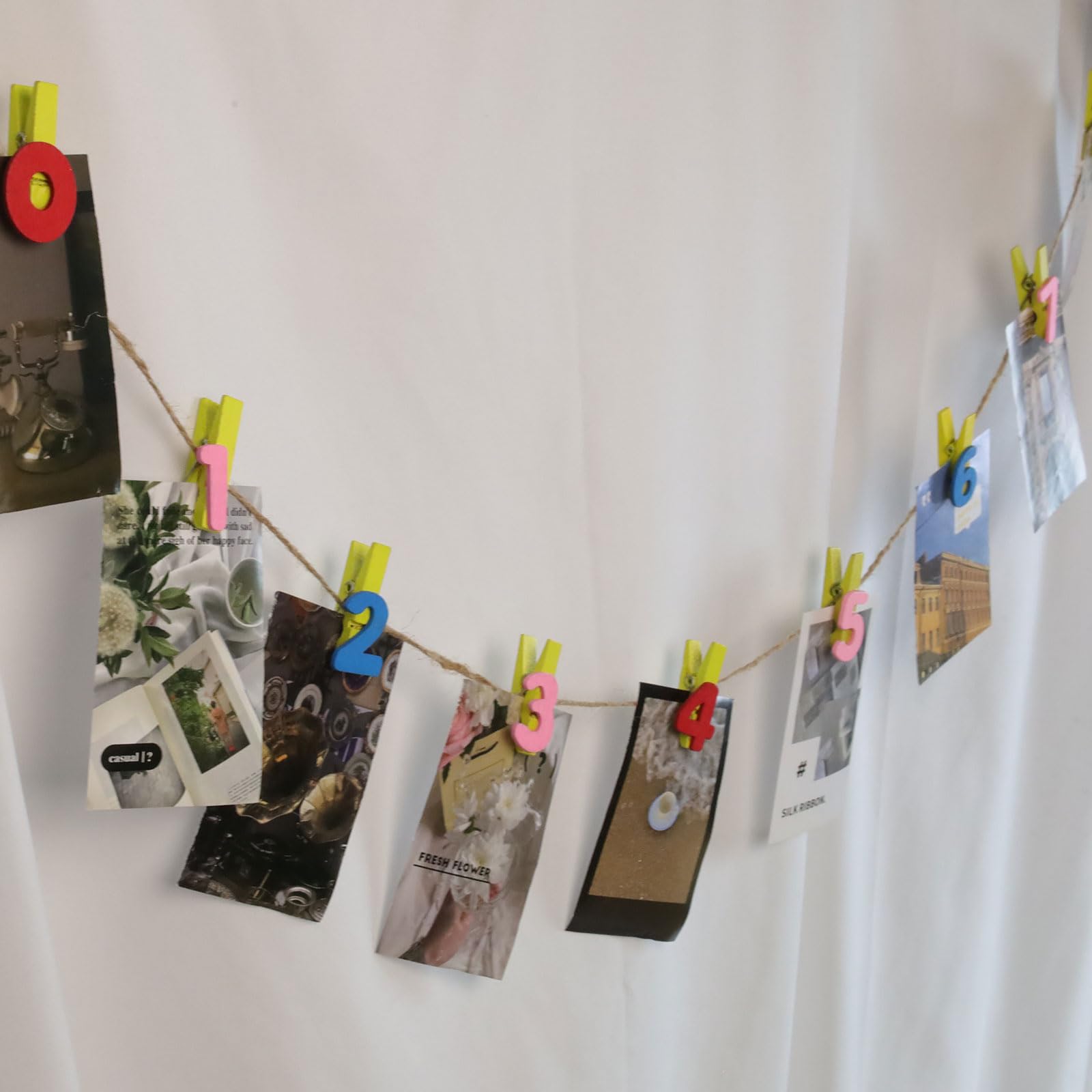 Amazon.co.jp : Savagrow ミニ木製洗濯ばさみ 20個 数字装飾洗濯ばさみ