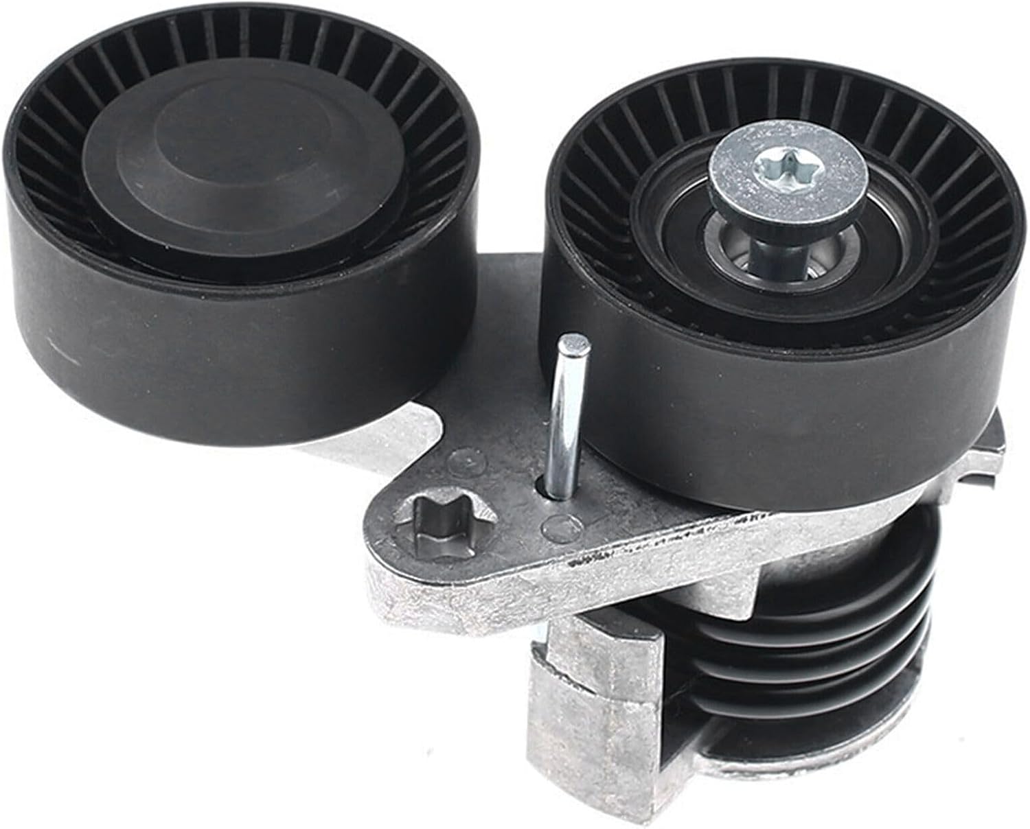 Belt Tensioner Driver with Pulley E60 E61 E90 E92 Steel for BMW for 1 Series M for 135I for 335I for 335xi for 535i xDrive for 535xi 2pc