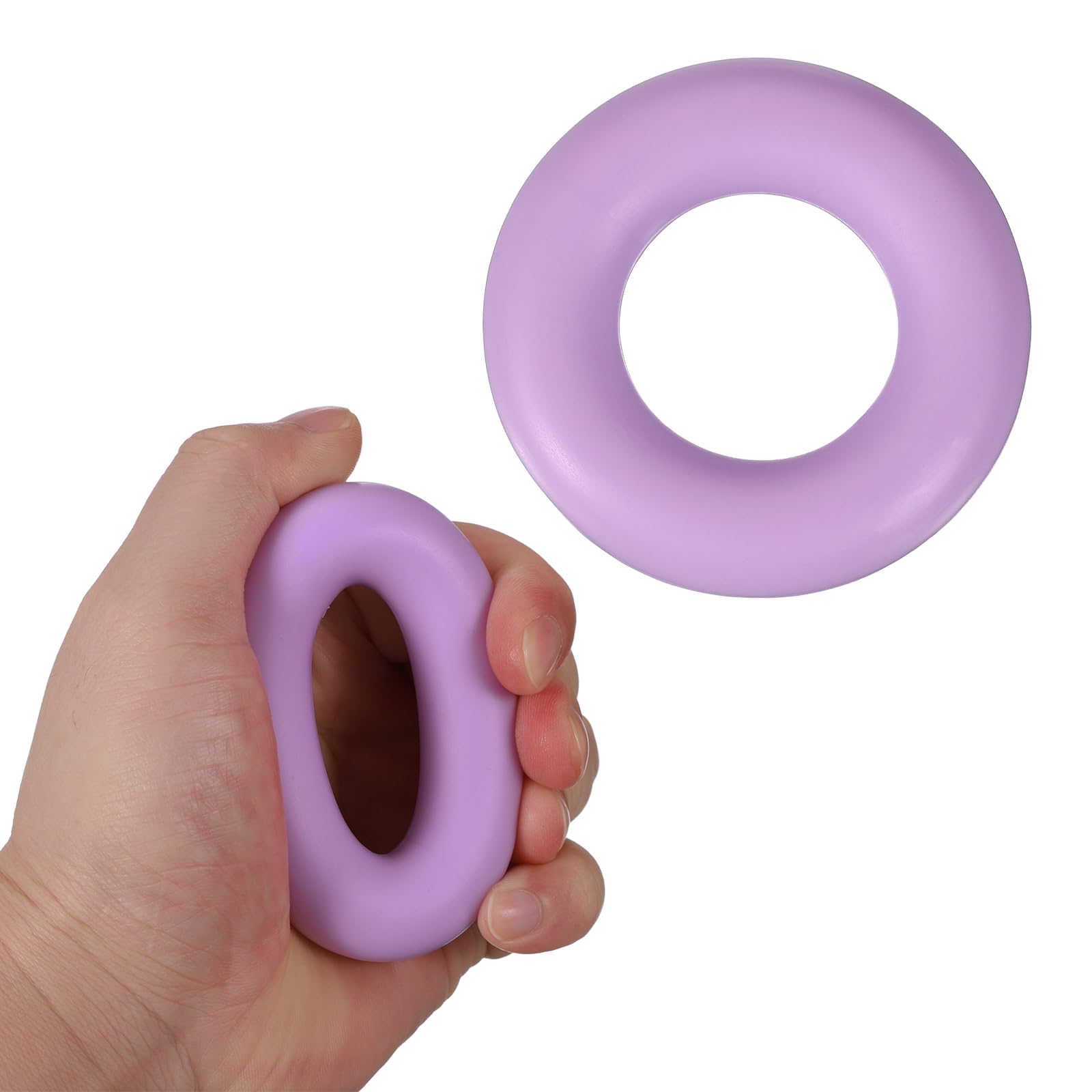 YELARXI Grip Strength Trainer Rings, Portable Hand Grip Strengthener Finger Forearm Strengthener - Fitting for (Athletes/Rock Climbing/Workout/Fitness), 2.8" & 50 LB & Purple — image 1