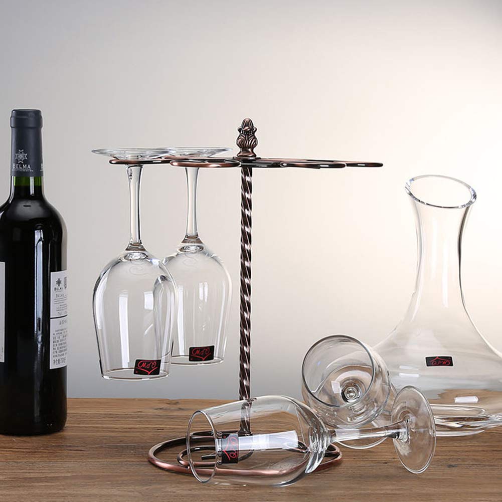 Al revés de Metal Estante de Abajo cáliz, Simple Soporte de la Copa de Vino, sólido y Duradero posición creadora Independiente Copa de Vino,6cupholder