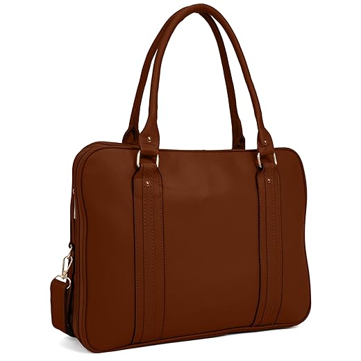 Bolsa Feminina Pasta Executiva para Notebook até 15.6” Reforçada Couro Ecológico para Trabalho, Reuniões e Dia a Dia Tamanho Grande