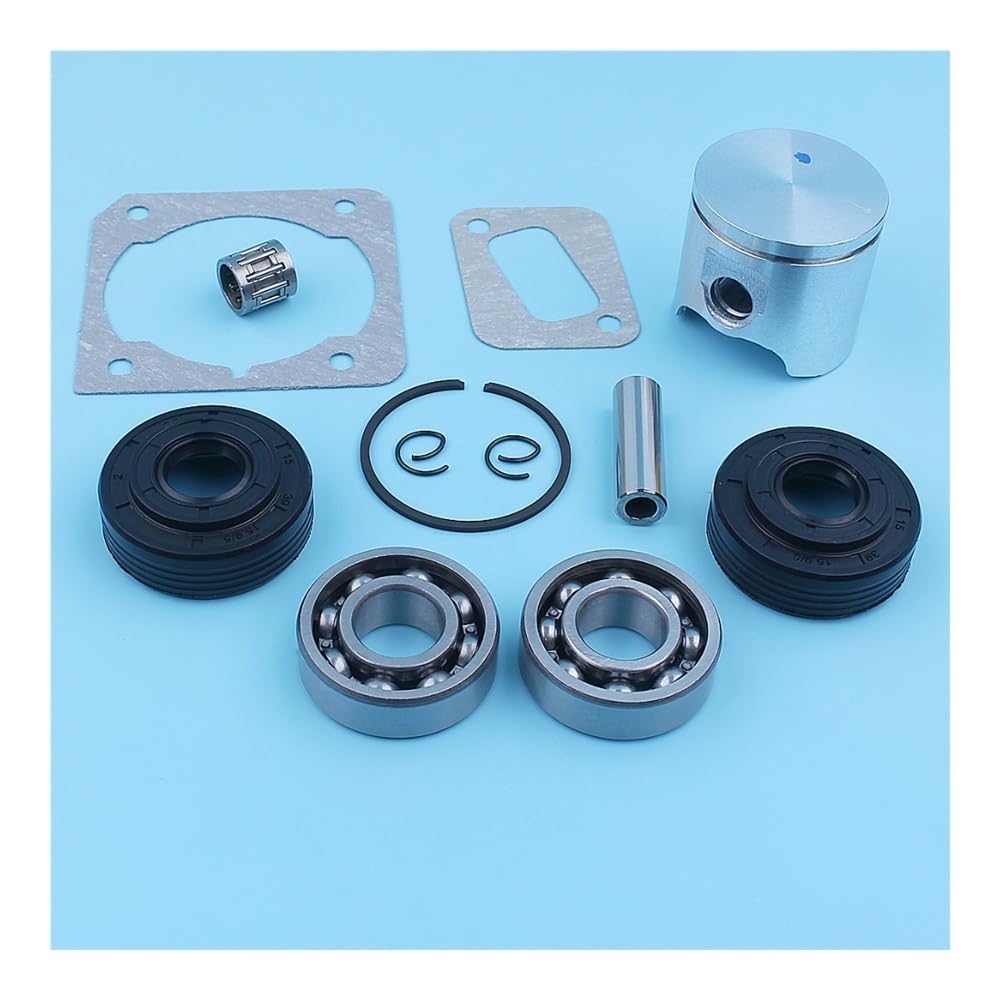 Kit de Sello de Aceite de cojinete de Bolas de cigüeñal de pistón de 40 mm, Compatible con 340, 345, 2141 y 2145, Repuesto de Jaula de Aguja de Anillo de Motosierra