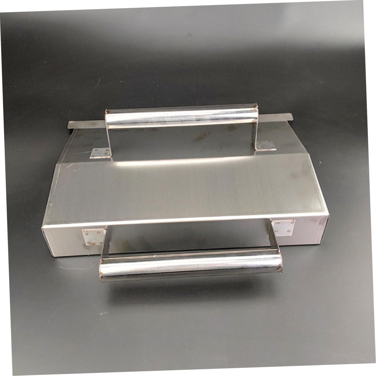 Llana de Albañilería de Acero Inoxidable Plata, Forma Única | Acabado de Hormigón y Limado de Cemento, Diseño Ergonómico, Herramienta Manual Fácil de Usar