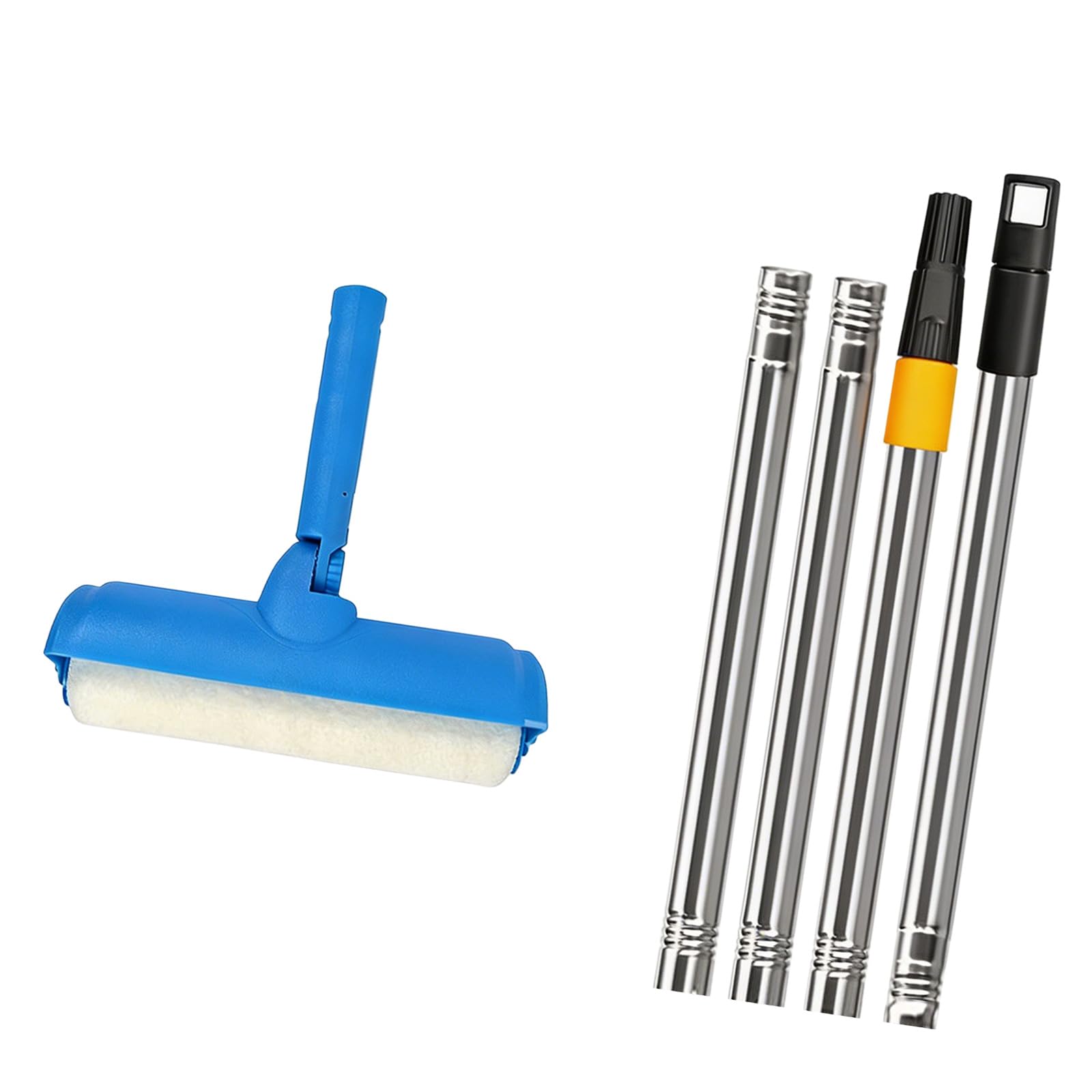 Tfaoys 4 Section Post Home Ceiling Paint Roller With Splash Proof Design Cover Handle Ceiling Paint Tool Easy To Use For Smooth Wall Furniture Painting Projects Tool