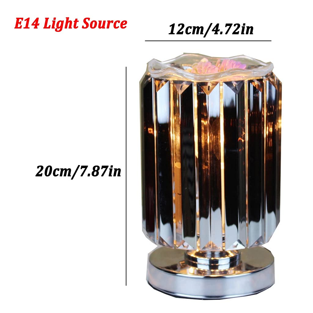 Quemador de Cera de Cristal, Lámpara de Vela Más Cálida, Calentador Eléctrico de Aceite Esencial Perfumado Quemador de Tarta, Lámpara Decorativa para Regalos Hogar y Decoración