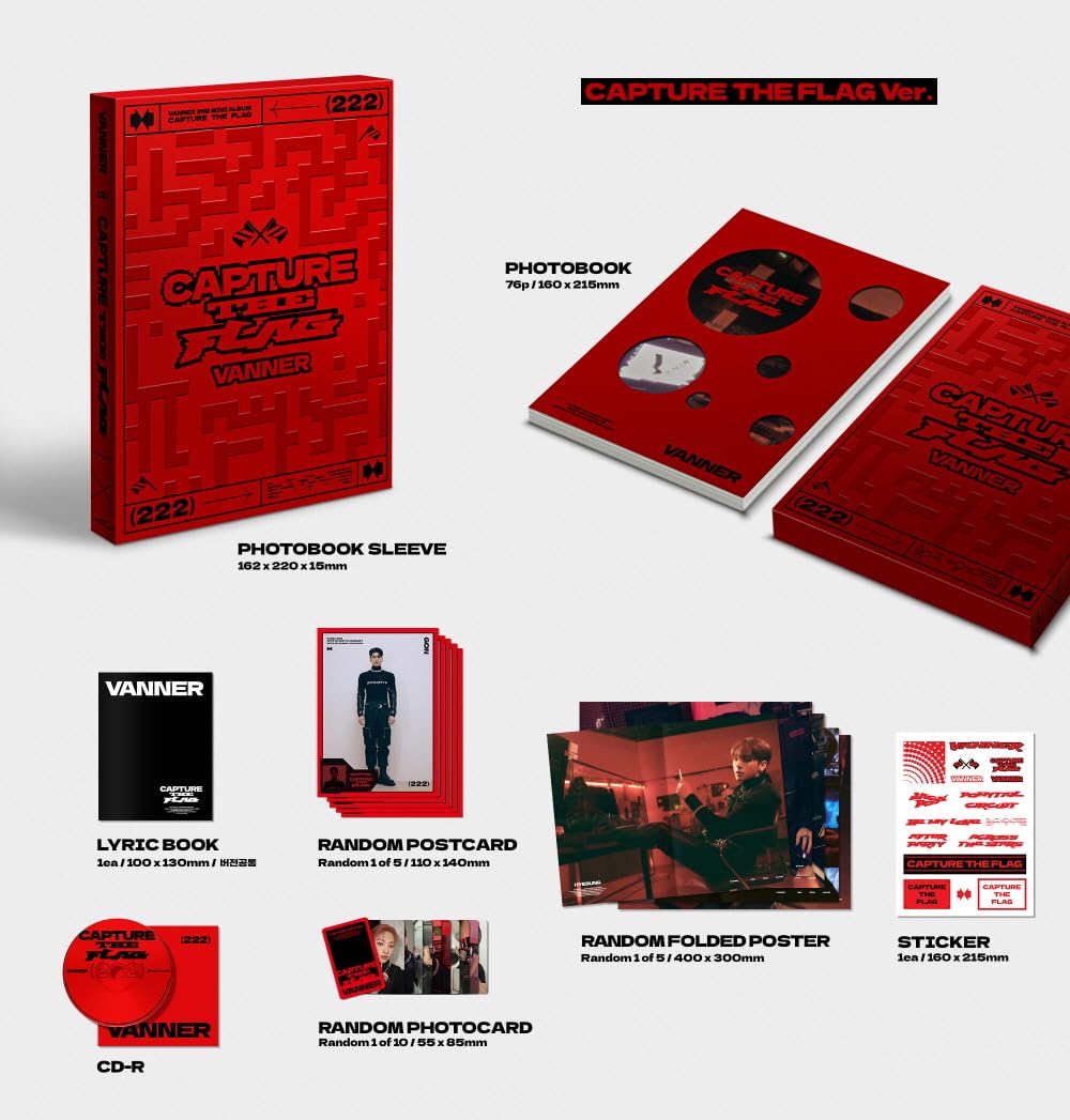 VANNER – 2º Mini Álbum CAPTURA LA BANDERA CD+Póster plegado (3 versiones SET (+3 carteles plegados))