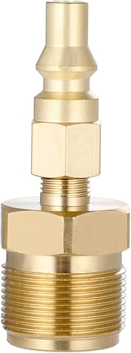Miniatura 1 de Aupoko Enchufe de desconexión rápida de propano de 14 pulgadas, con adaptador de propano para tanque de botella de 1 libra, convertidor de enchufe