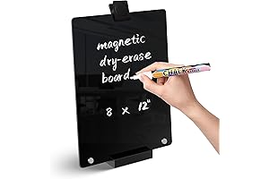 Acrylic Dry Erase Chalkboard with Wood Stand