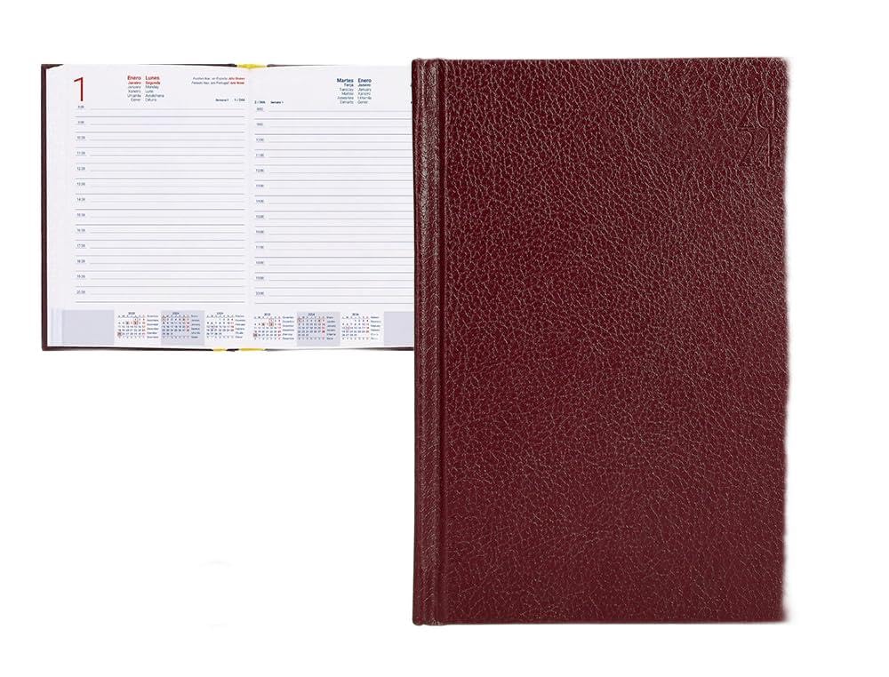 Liderpapel Corfu A6 2024 Day Page Diary Red Paper 60 g
