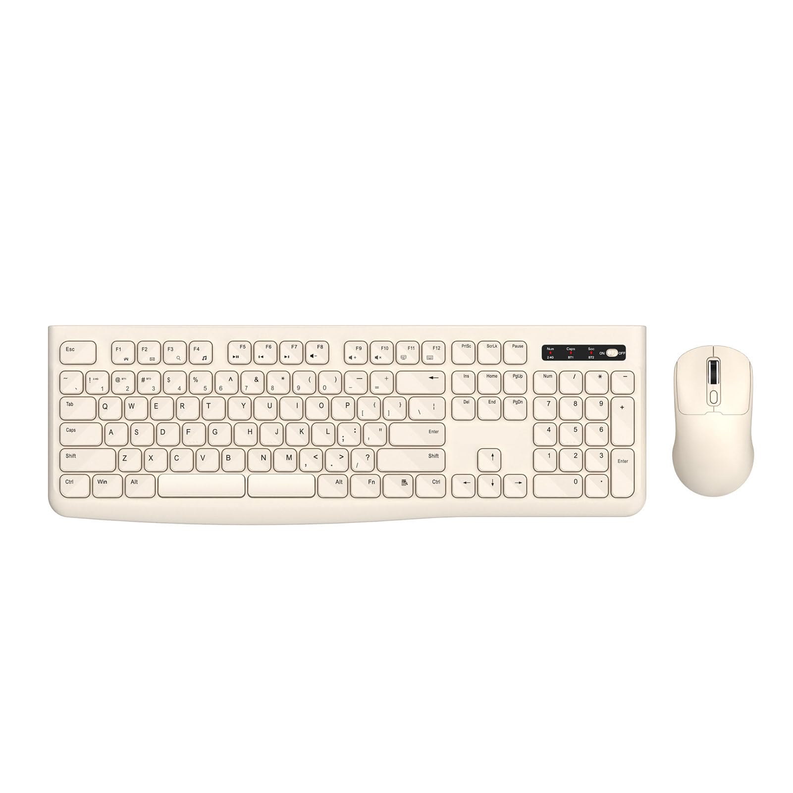 Matybobe Juego de Teclado y Mouse de 105 Teclas Juego Teclado Inalámbrico