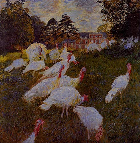 Tableau d'art Les Dindes Claude Monet : Peinture huile sur toile