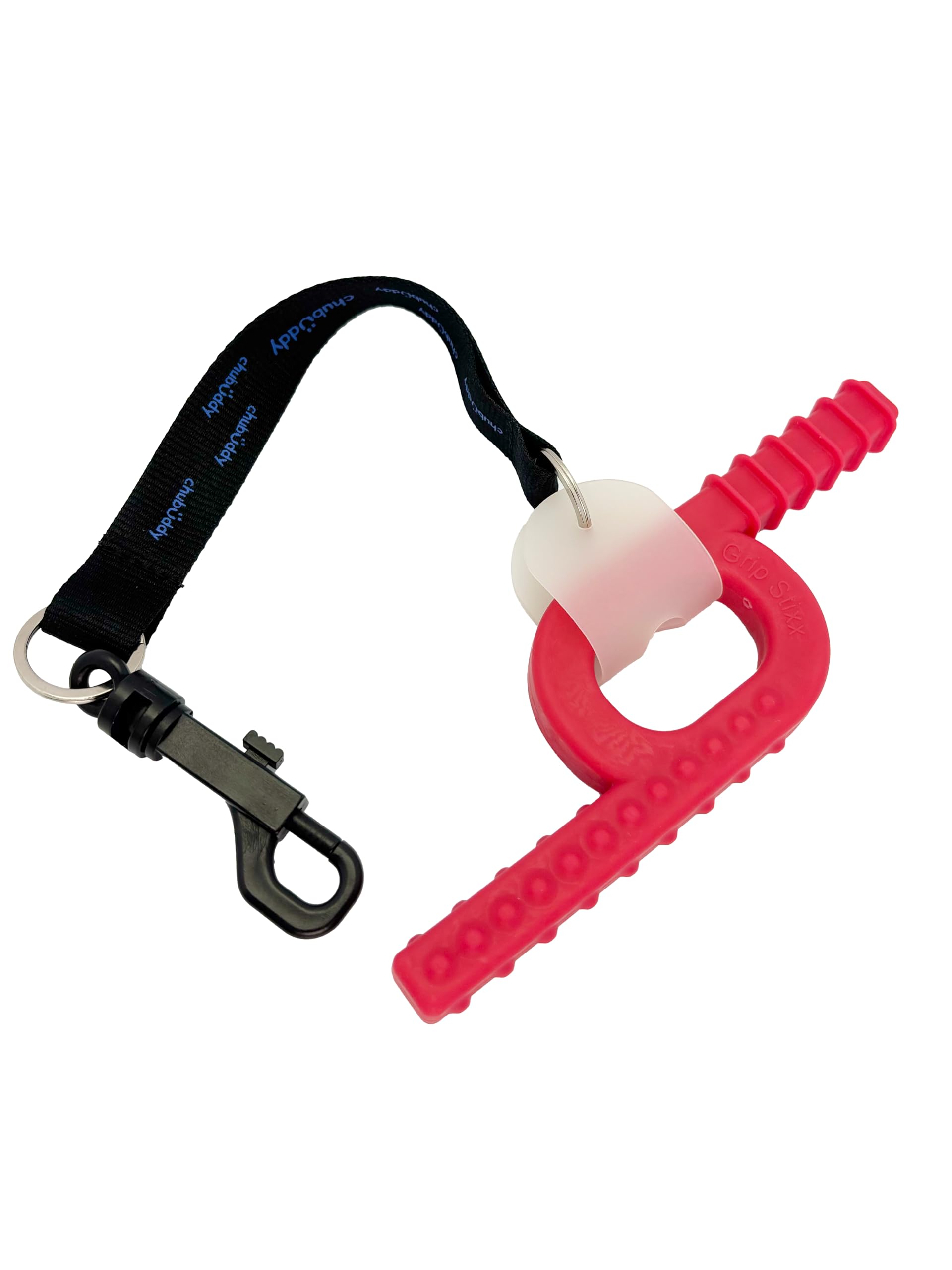 Chubuddy Chewy Holder with Grip Stixx includes a Grip Stixx (Registered Mark of The Sensory University) and (Black Screen Print) for Autism, ADHD,