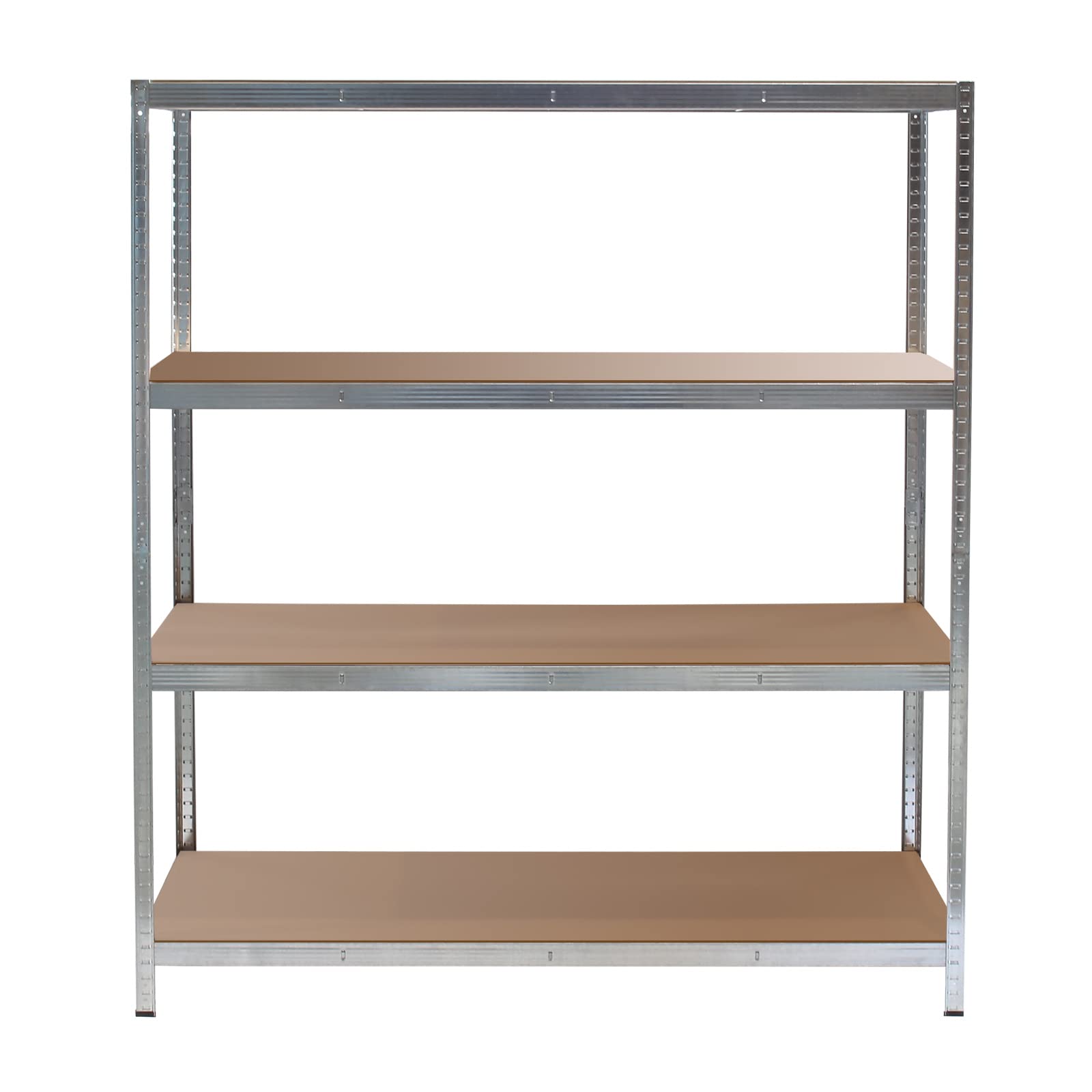 Wiltec Regał magazynowy z ocynkowanej stali 160 x 60 x 180 cm, regał garażowy do 700 kg z montażem bez narzędzi, regał do garażu, piwnicy i magazynu