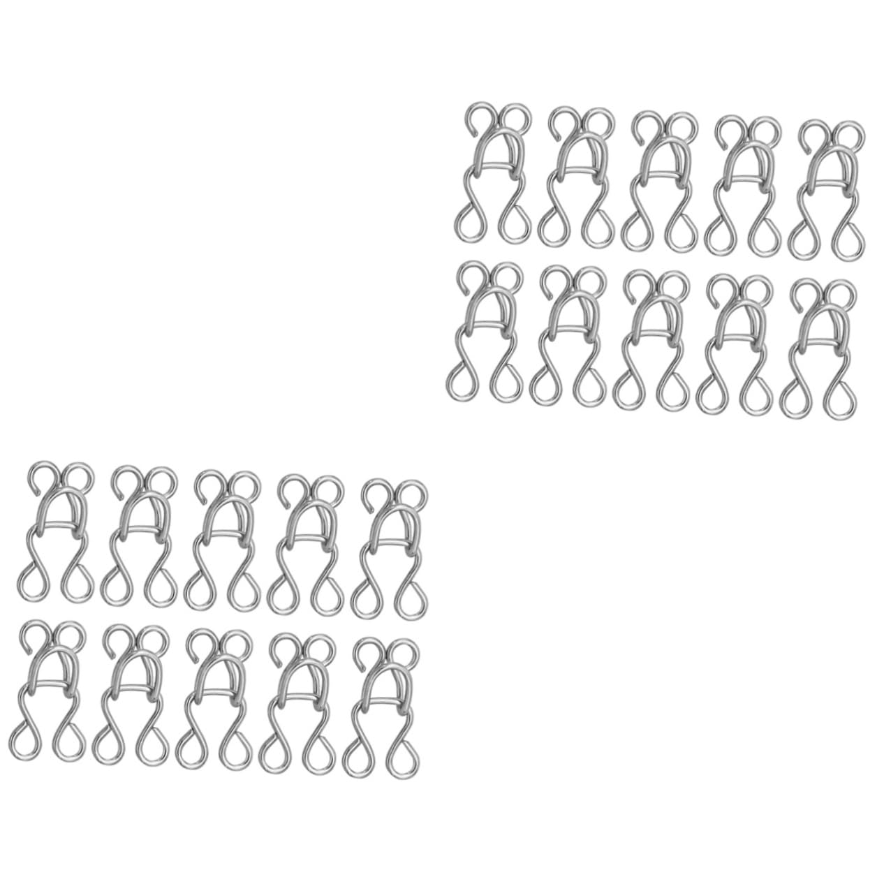 LALAFINA 2sets Replacement Bra Hooks Easy Sewing Closure Fasteners for Clothing Decor and Buttons 100pcs*2