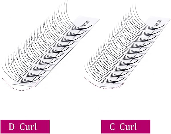 Volume Russe C Curl 5D 0.07mm 8~14mm Extensions de Cils Naturel Longs Cils Individuels Cils Professionnels Grappes Naturelles Flare Sans Noeud (C curl 0.07mm, 5D 8-14mm) - 3