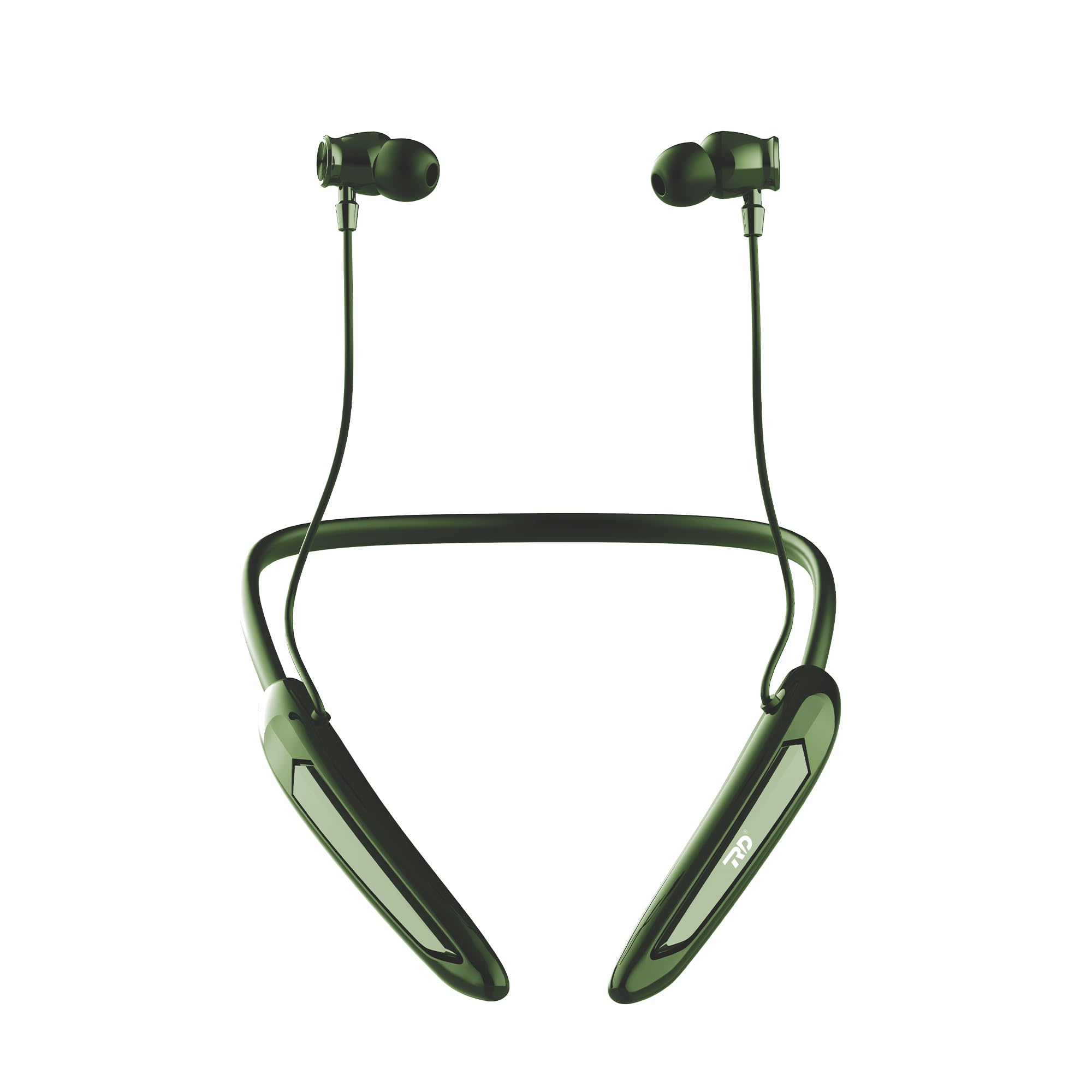 RD M-155 Verve Bluetooth Headphones Wireless in Ear Neckband, BT Version 5.3, Play Time Upto 90 Hrs, Charging Time 1-2 Hours, Standby Time 800 Hours, Charging Port Type-C, Battery 350 mAh Green