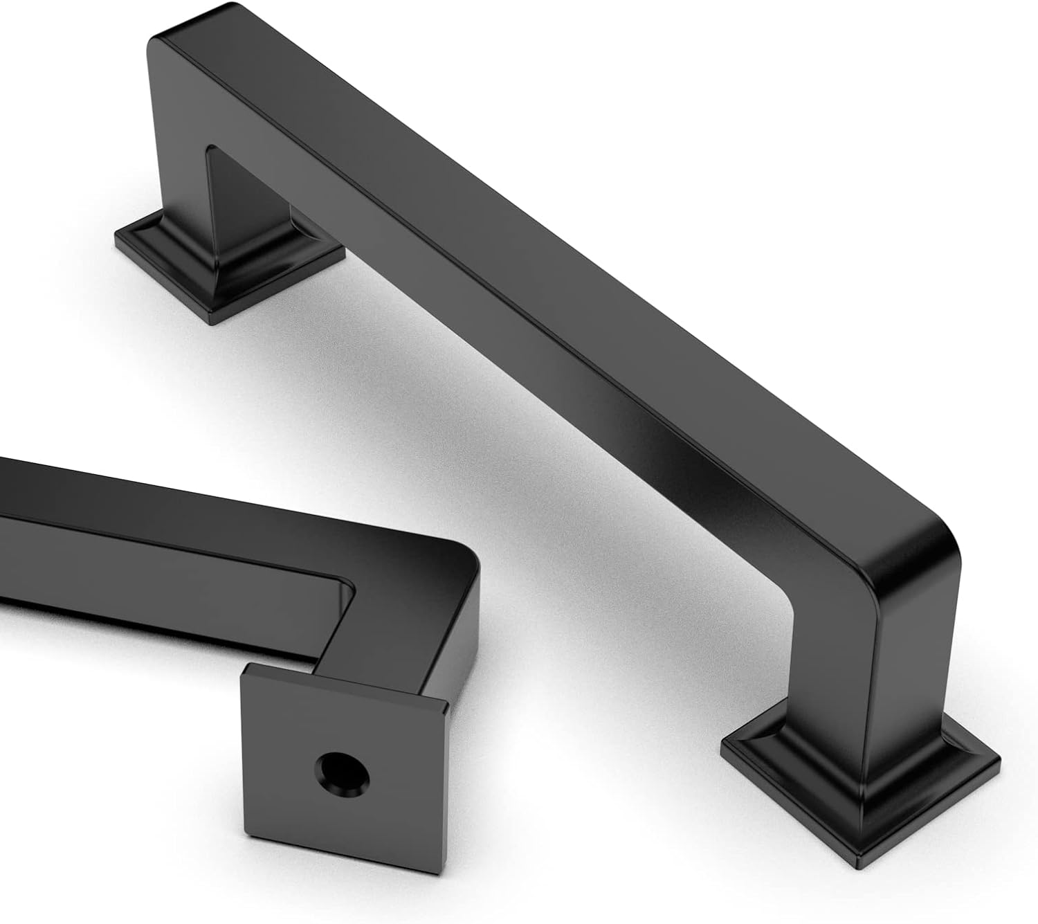 Asidrama 10 Pack 3.75 Inch(96mm) Matte Black Kitchen Handles