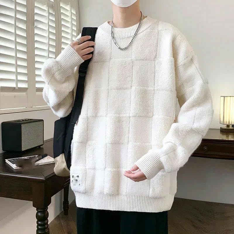 Pull Harajuku homme en tricot pour éviter le froid avec un look streetwear hip-hop vintage